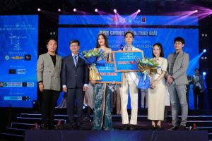 Hoàng Vỹ, Lưu Thị Thiêm đoạt giải Đại sứ Áo dài Nét đẹp Sinh viên ĐH Công thương 2023