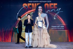 Miss Earth Vietnam 2025 Trịnh Mỹ Anh rạng rỡ tại buổi send-off 