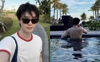 Lee Jong Suk khoe v&oacute;c d&aacute;ng săn chắc