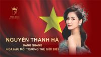 Người đẹp Nguyễn Thanh H&agrave; đăng quang Hoa hậu M&ocirc;i trường Thế giới
