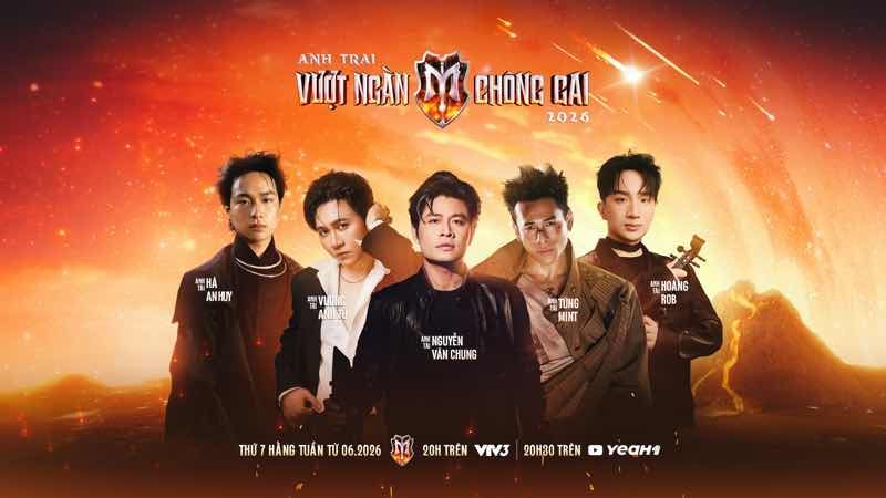 Anh Trai Vượt Ng&agrave;n Ch&ocirc;ng Gai 2026 c&ocirc;ng bố 5 Anh T&agrave;i tiếp theo, củng cố d&agrave;n line-up &ldquo;đỉnh&rdquo;