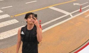 V (BTS) siêng chạy bộ dù đang giữa mùa đông