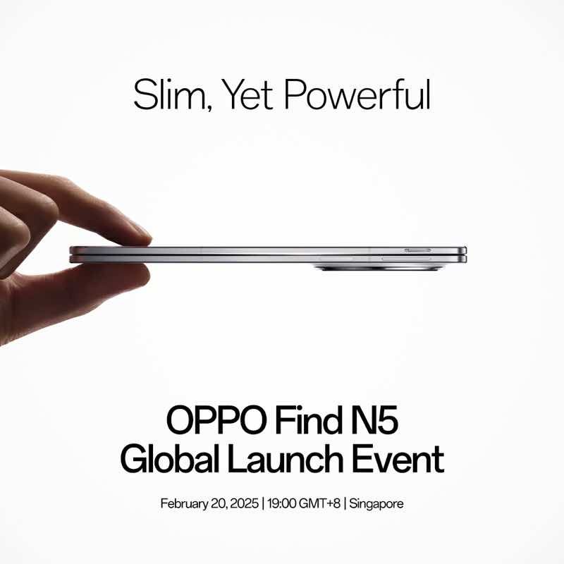 Smartphone m&agrave;n h&igrave;nh gập si&ecirc;u mỏng OPPO Find N5 tiết lộ ng&agrave;y ra mắt to&agrave;n cầu