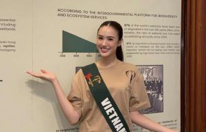 Trịnh Mỹ Anh cùng thí sinh Miss Earth 2025 làm sạch bãi biển Manila