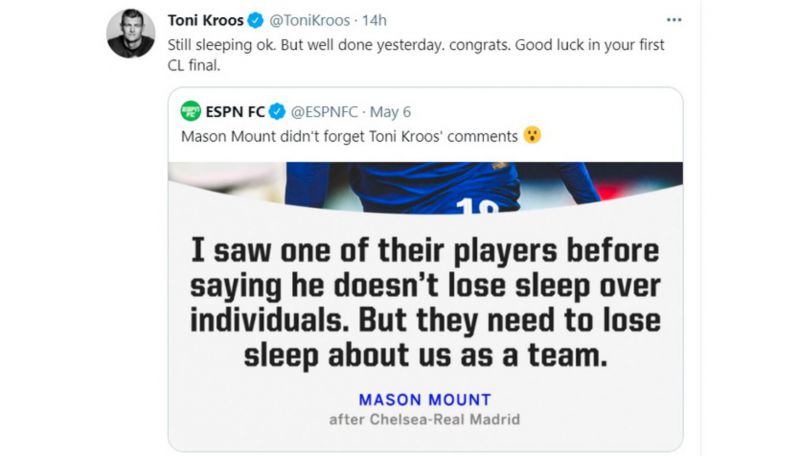 Toni Kroos ''dạy dỗ'' Mason Mount phải biết khiêm tốn =)))